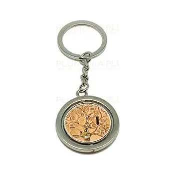 Plumeria Plu - Oboustranná klíčenka Gustav Klim, The Tree of Life & Detail - 4x10 cm