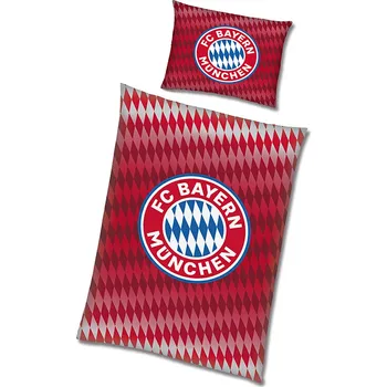Povlečení Carbotex FC Bayern Mnichov Diamonds 140 x 200, 70 x 80 cm zipový uzávěr