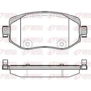 Brzdová destička Sada brzdových destiček, kotoučová brzda REMSA 1724.08