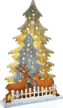 Vánoční osvětlení Zimní les XXL vánoční svítící dekorace 92,5 x 56 x 10 cm 45 LED teplá bílá
