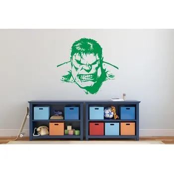 Samolepící dekorace Lepy.cz Samolepka na zeď Hulk - hlava Velikost (šířka x výška): 90x84cm, Barevná varianta: Levandulová