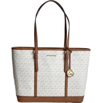 Kabelka Kabelka Michael Kors lg Jet Set tote logo vanilla