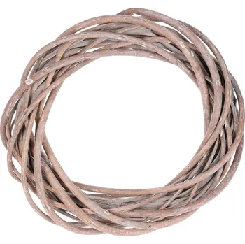 Věnec Věnec proutěný - pr. 20 cm, šedá barva