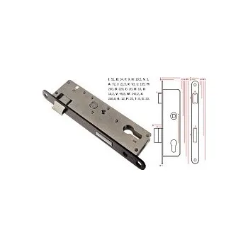 zadlabací zámek Satos Zámek ZZB 1 - Z220-ZWL 72/34 L hl.50mm