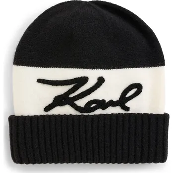Čepice Karl Lagerfeld dámská zimní čepice RUGBY černá univerzální
