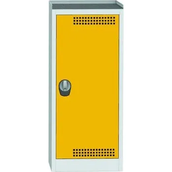 Skříň na uskladnění kapalin, 1180 x 505 x 500 mm, šedá/žlutá
