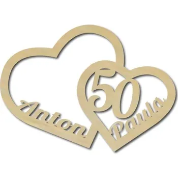 Dárková krabička Pelisport Vyřezávaná srdce s číslem