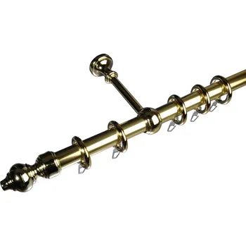 Garnýž Záclonová tyč sada BAROKO 160cm zlatá