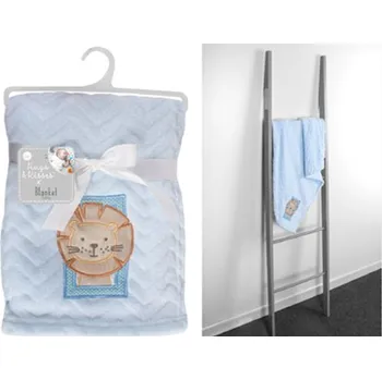 Dětská deka FIRST STEPS Deka modrý LEV - 75x100cm