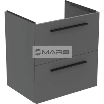 Koupelnový nábytek Ideal Standard i.life A Skříňka pod umyvadlo 64 x 46 cm se 2 zásuvkami, závěsná, světle šedá matná (bez madel), T5255NG