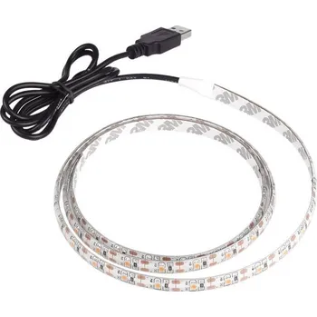 LED páska LED pásek 3528, 5V s USB, 1 metr Červená
