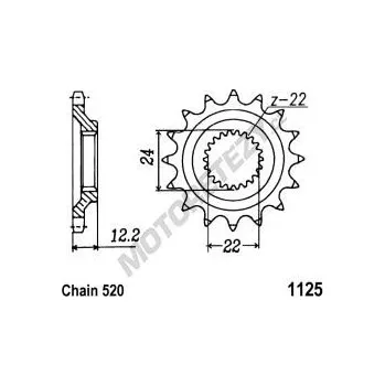 Řetězová sada pro motocykl Řetězové kolečko APRILIA 600 Pegaso rok 90, 92-93