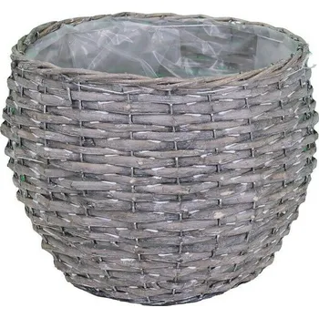 Květináč A.H.G. Nádoba na rostliny, ø 24 cm, 28 cm, vrbové proutí, šedá&nbsp;59-14680-A