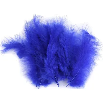 Příze Pštrosí peří dílka 9-16cm, 20 ks, č.28 královská modrá