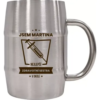 Sklenice Nerezový chladicí půllitr Nejlepší v okolí - zdravotní sestra