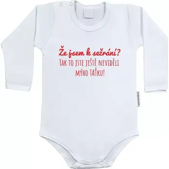 Kojenecký body Dětské body s dlouhým rukávem Že jsem k sežrání? Tak to jste ještě neviděli mýho taťku!