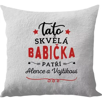 Polštář Polštář bílý 40x40 cm - dlouhý chlup Tato skvělá babička patří