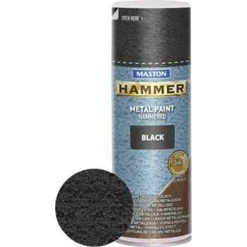 Barva ve spreji Kladívková barva 400ml černá Metall-Hammer