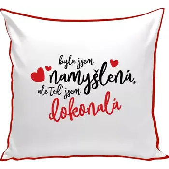 Polštář Polštář barevný 32x32 cm Byla jsem namyšlená