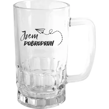 Sklenice Půllitr skleněný Jsem dobrodruh