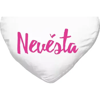 Polštář Polštář srdce 40x35 cm Nevěsta - nápis 2