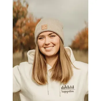 Čepice Čepice žebrovaná Západ - písková Pískově béžová Univerzální