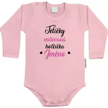 Kojenecký body Dětské body s dlouhým rukávem Tetičky milovaná holčička