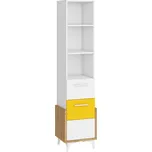 Regál LEPON 45W, dub artisan/bílá/žlutá, 5 let záruka + vyzvednutí ZDARMA