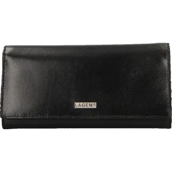 Peněženka Lagen 50039 dámská kožená peněženka, Barva Černá