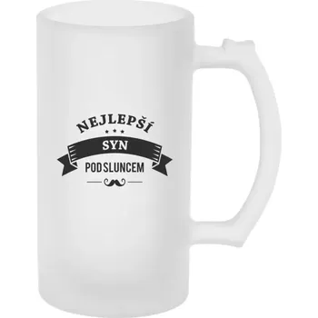 Sklenice Půllitr skleněný matný Nejlepší syn pod sluncem