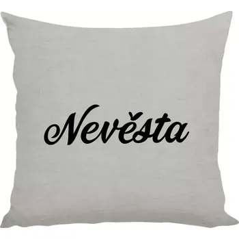 Polštář Polštář lněný 40x40 cm Nevěsta