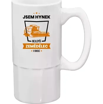 Sklenice Půllitr pro zemědělce - Nejlepší v okolí - zemědělec - 500 ml