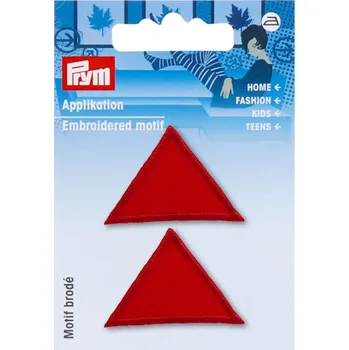 PRYM Nášivka trojúhelníky, malé, nažehlovací, červená