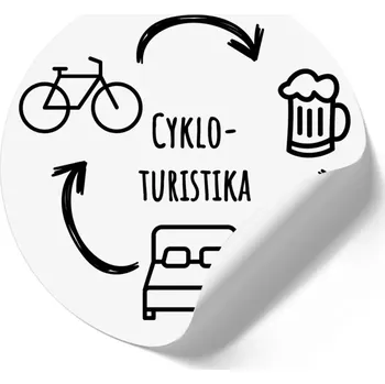 Samolepící dekorace Samolepka - kruh Cykloturistika