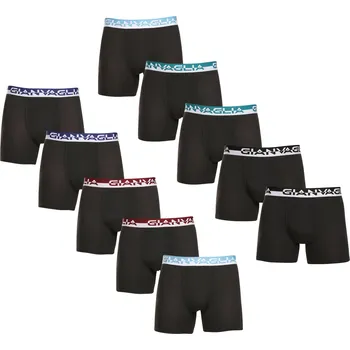 Boxerky 10PACK pánské boxerky Gianvaglia černé (GVG-5012) L Možnost vrácení zboží ZDARMA do 120 dnů!