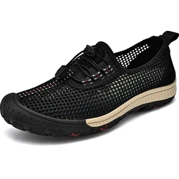 Pánská obuv Turistické pánske tenisky letné outdoorové topánky sieťované Velikost: 38, Barva (Varianta): Černá 2058