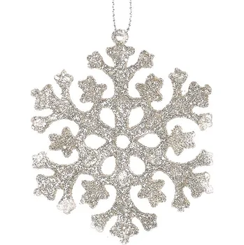 Vánoční dekorace Autronic Vločka plastová, cena za 1 sáček (2ks) VCA141 CHAM