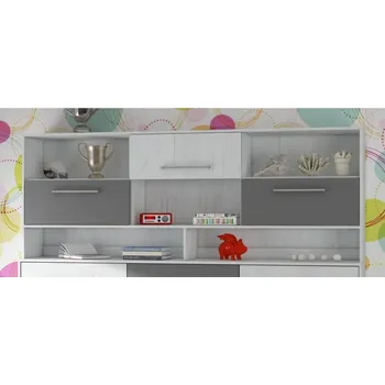 Dětská postel Nástavec k multifunkční posteli CEDUNA, craft bílý/grafit, 5 let záruka +možnost VÝNOSU + vyzvednutí ZDARMA