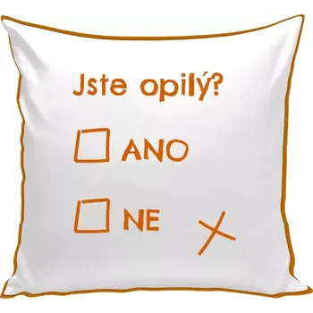 Polštář Polštář barevný 32x32 cm Jste opilý? Ano x ne