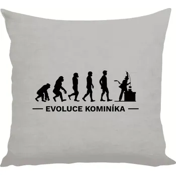 Polštář Polštář pro kominíky - Evoluce - kominík - 40 × 40 cm