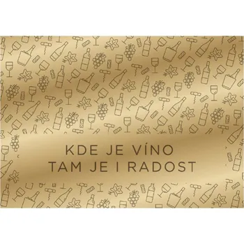 Dárkový potravinový koš Dárková kartička Kde je víno, tam je i radost