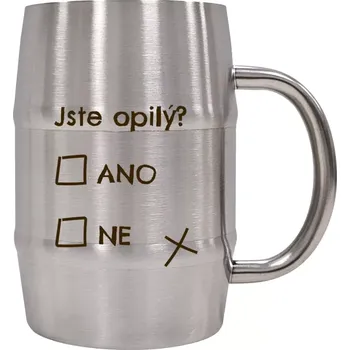 Sklenice Nerezový chladicí půllitr Jste opilý? Ano x ne