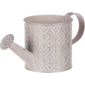 Stojan na květiny Obal kovový - tvar konve, stříbrný vzor, barva šedá