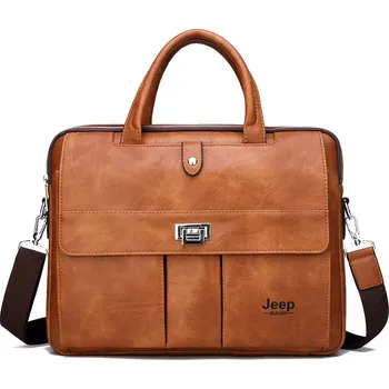 Pánská aktovka Elegantní kožená taška na notebook travel 15 palců Barva: Pouze Bag Orange