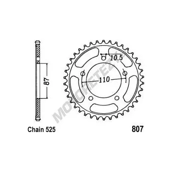 Řetězová sada pro motocykl Rozeta SUZUKI SV 650 S rok 10-13