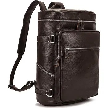 Sportovní batoh Masivní kožený batoh s prodyšnými zády Barva (Varianta): Design1 kávová