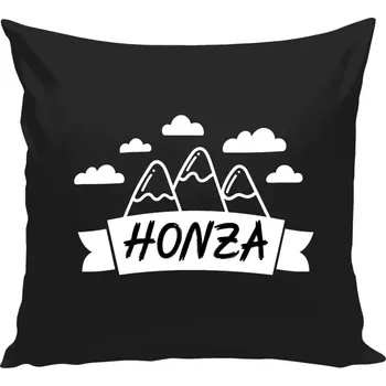 Polštář Polštář černý 40x40 cm Hory se jménem