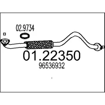 Auto-moto Výfuková trubka MTS 01.22350
