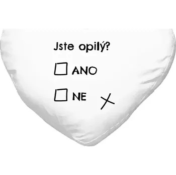 Polštář Polštář srdce 40x35 cm Jste opilý? Ano x ne