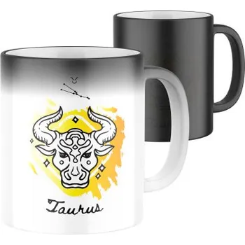 Magický keramický hrnek s potiskem znamení Býk